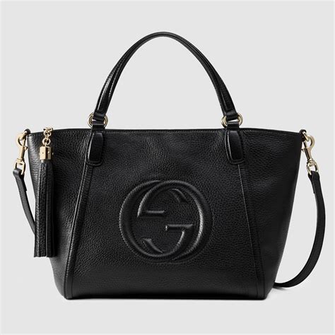 gucci soho leather top handle bag review|Gucci soho shoulder bag black.